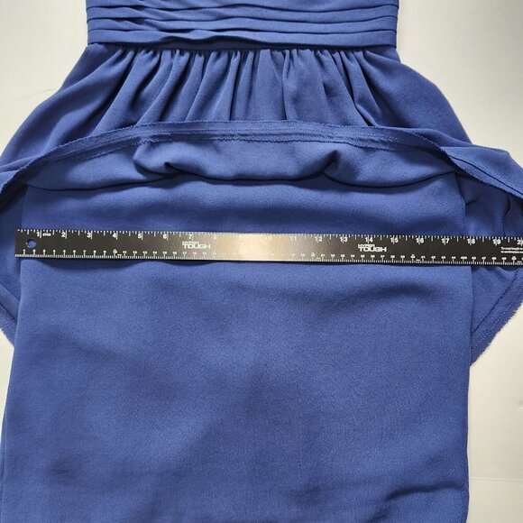 BCBGMaxAzria Rhea Sleeveless Peplum Sheath‎ Dress 0 Blue Depth Party Event - Picture 9 of 14